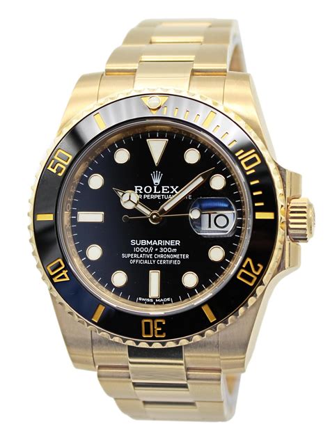 yellow gold rolex submariner replica|black rolex submariner for sale.